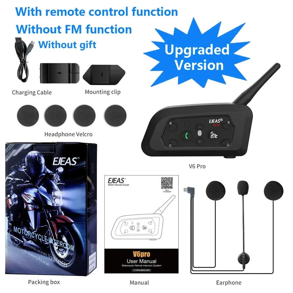 EJEAS V6 PRO® + Intercomunicador