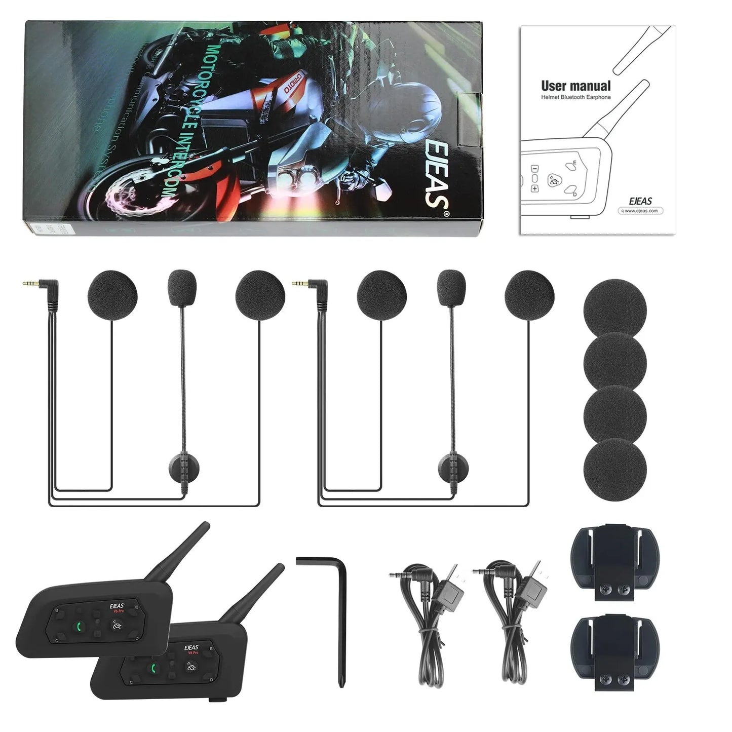EJEAS V6 PRO® + Intercomunicador